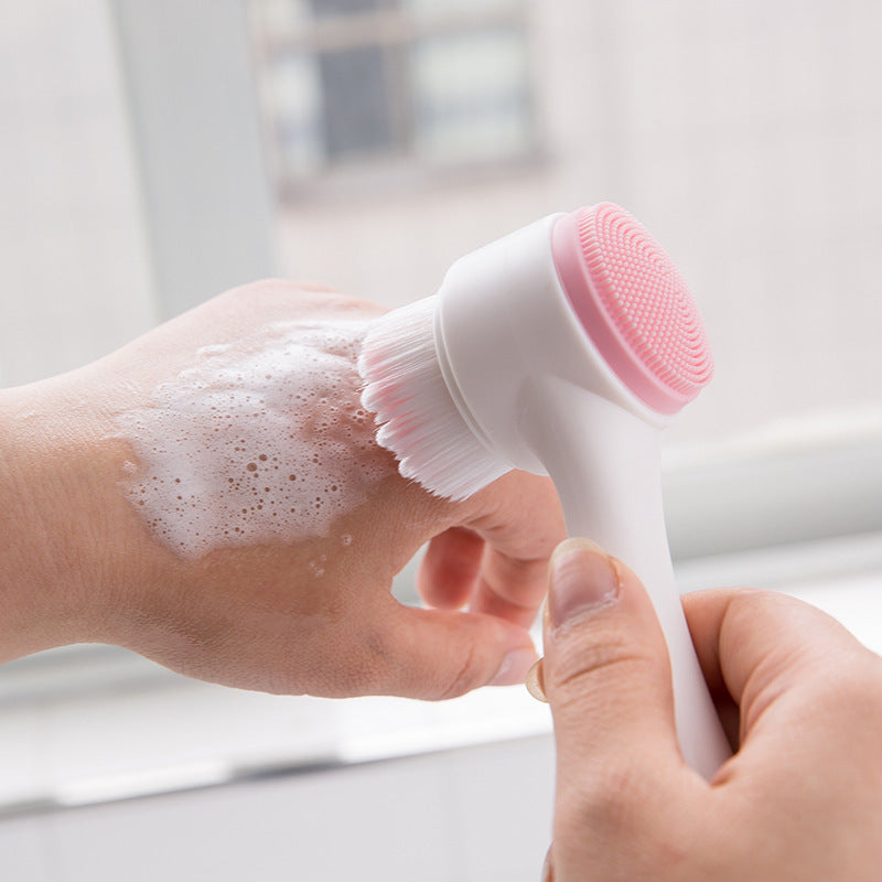 3D Dual-Sided Soft Silicone Facial Cleansing Brush