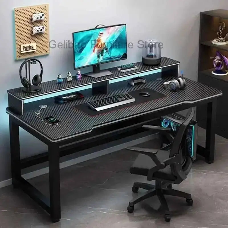 Standing Shelf Living Room Office Desk Storage Floor Metal Arbenic Computer Desks European Black Mesa De Escritorio Furniture