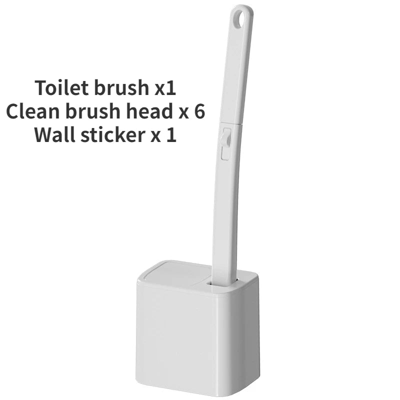 Disposable Toilet Brush Replaceable Wall-mounted Long Handle Toilet Brush Cleaning Tools WC Bathroom Accessories