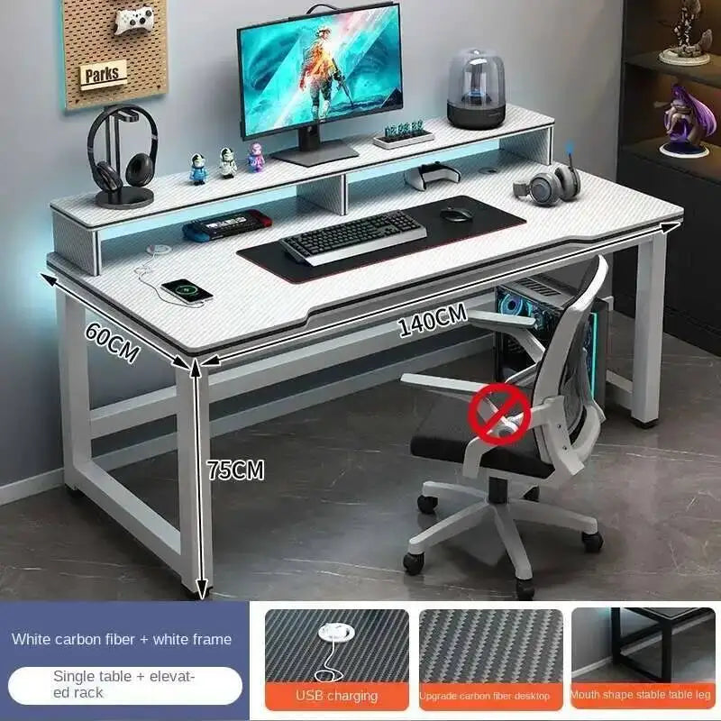 Standing Shelf Living Room Office Desk Storage Floor Metal Arbenic Computer Desks European Black Mesa De Escritorio Furniture