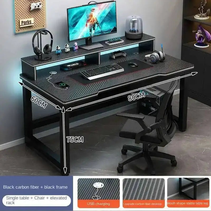 Standing Shelf Living Room Office Desk Storage Floor Metal Arbenic Computer Desks European Black Mesa De Escritorio Furniture