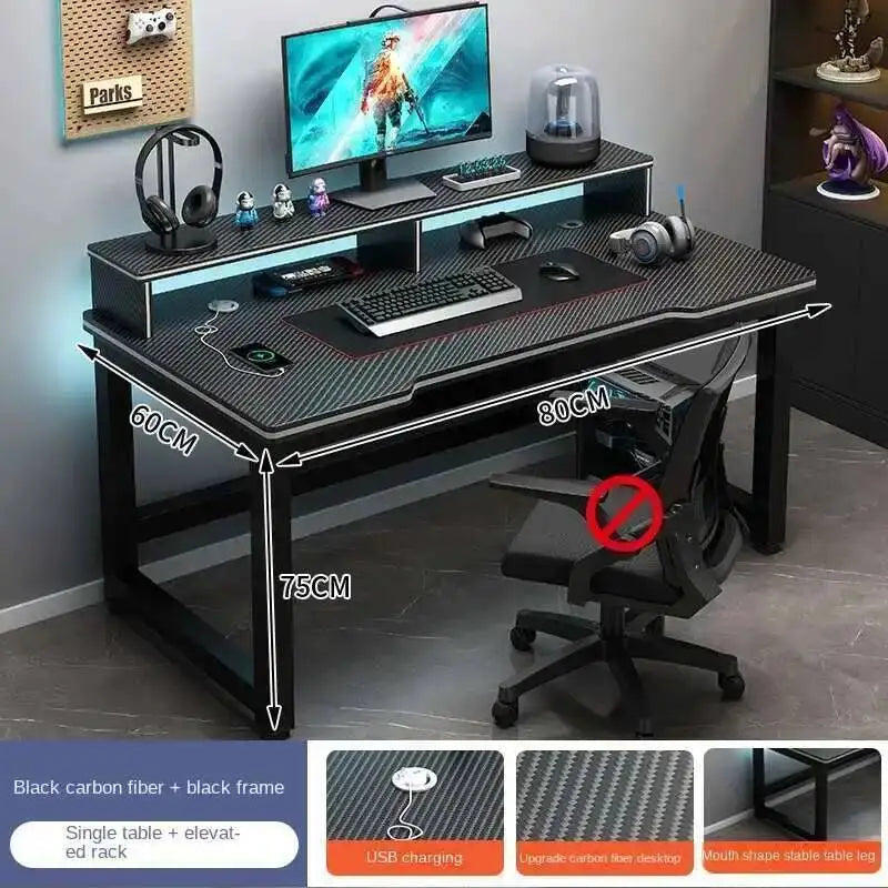 Standing Shelf Living Room Office Desk Storage Floor Metal Arbenic Computer Desks European Black Mesa De Escritorio Furniture