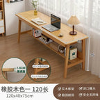 Long Narrow Table Against The Wall Rectangular Desk Double Desk Home Computer Table Solid Wood Leg Workbench