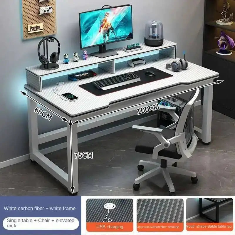 Standing Shelf Living Room Office Desk Storage Floor Metal Arbenic Computer Desks European Black Mesa De Escritorio Furniture