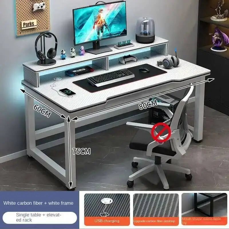 Standing Shelf Living Room Office Desk Storage Floor Metal Arbenic Computer Desks European Black Mesa De Escritorio Furniture