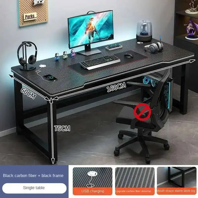 Standing Shelf Living Room Office Desk Storage Floor Metal Arbenic Computer Desks European Black Mesa De Escritorio Furniture