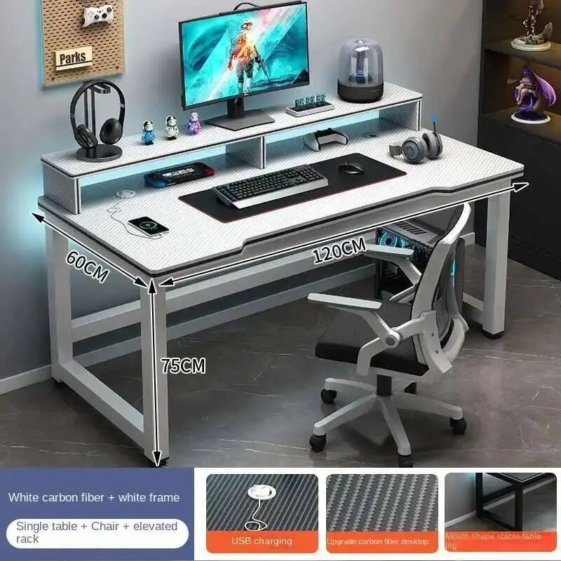 Standing Shelf Living Room Office Desk Storage Floor Metal Arbenic Computer Desks European Black Mesa De Escritorio Furniture
