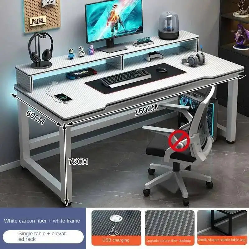 Standing Shelf Living Room Office Desk Storage Floor Metal Arbenic Computer Desks European Black Mesa De Escritorio Furniture