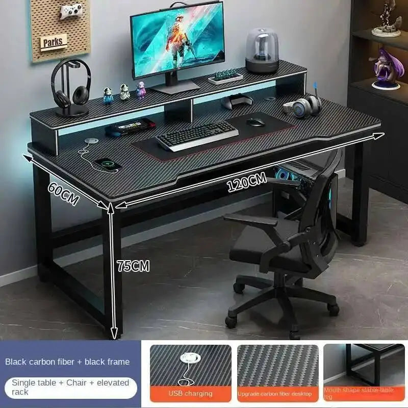 Standing Shelf Living Room Office Desk Storage Floor Metal Arbenic Computer Desks European Black Mesa De Escritorio Furniture