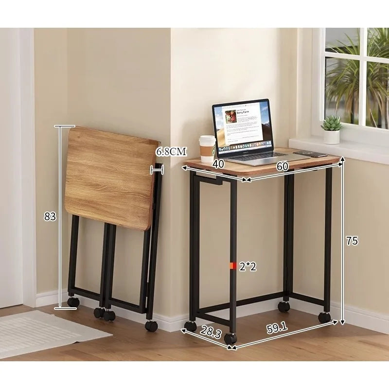 Folding computer desk desk removable table home student study table bedroom bedside table writing table desk