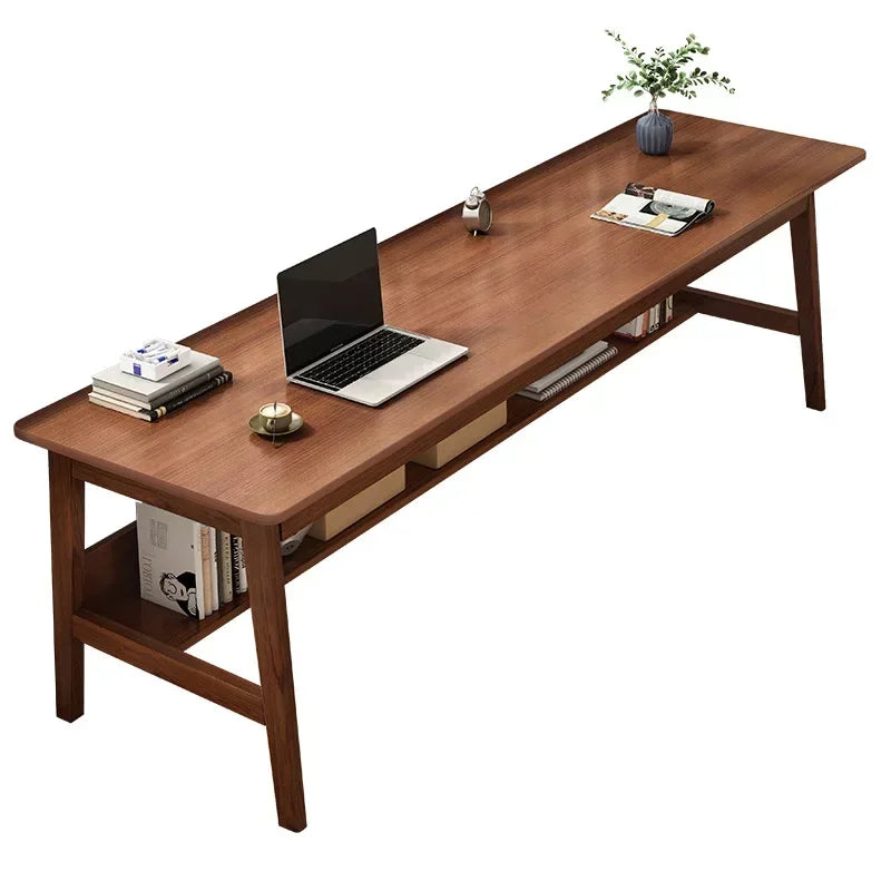 Long Narrow Table Against The Wall Rectangular Desk Double Desk Home Computer Table Solid Wood Leg Workbench