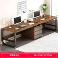 78 Inch Extra Long Desk, Double Desk with 2 Drawers, Two Person Desk Long Computer Desk with Storage Shelves, Writing Table