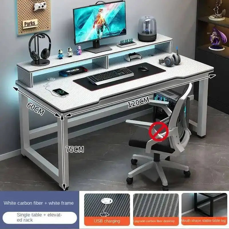 Standing Shelf Living Room Office Desk Storage Floor Metal Arbenic Computer Desks European Black Mesa De Escritorio Furniture