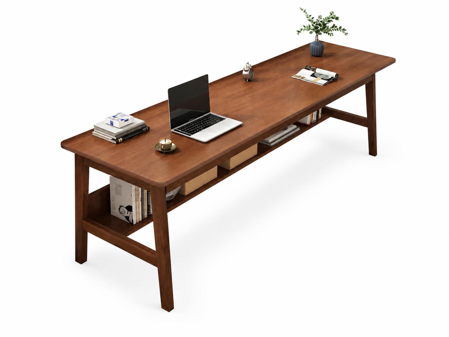Long Narrow Table Against The Wall Rectangular Desk Double Desk Home Computer Table Solid Wood Leg Workbench